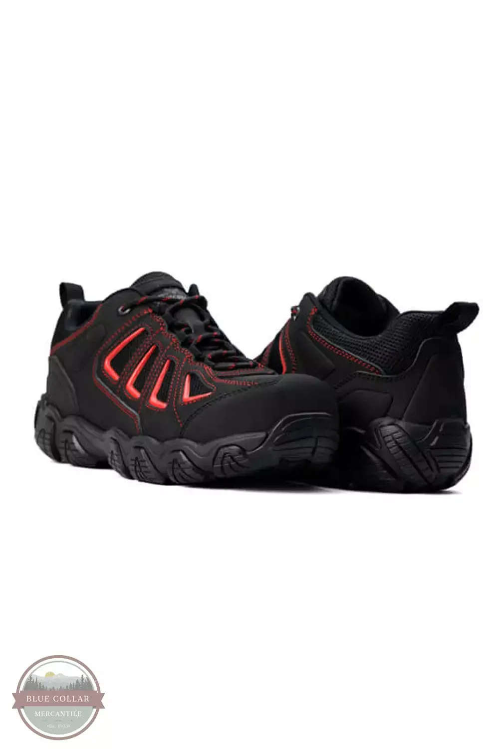 804-6001 Crosstrex Oxford Black & Red Safety Toe Hiker