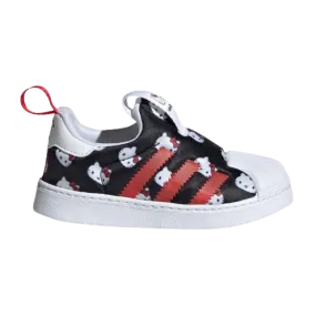 Adidas Kid's Hello Kitty Superstar 360 Shoes - Cloud White / Core Black / Vivid Red