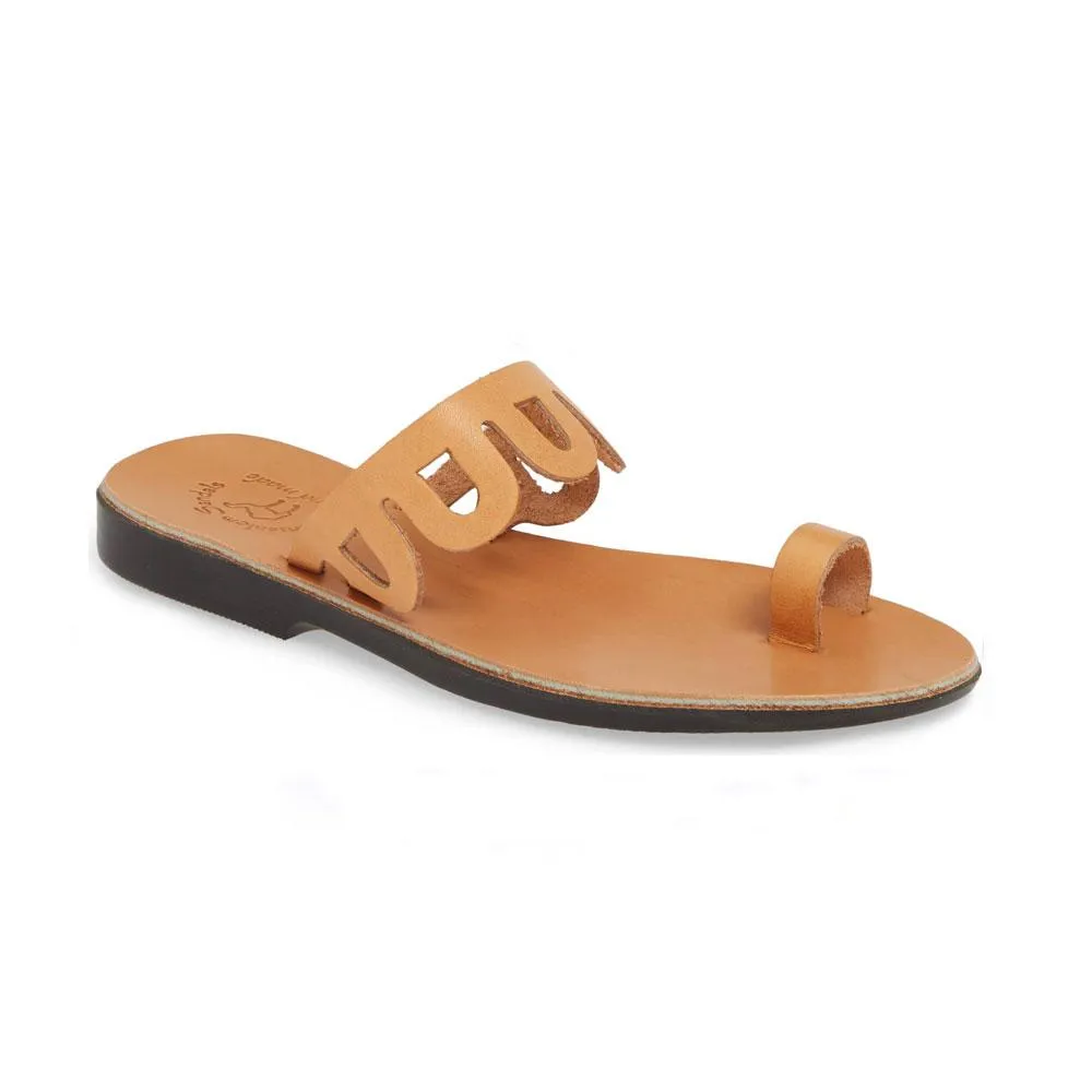 Aja - Leather Flat Sandal | Tan