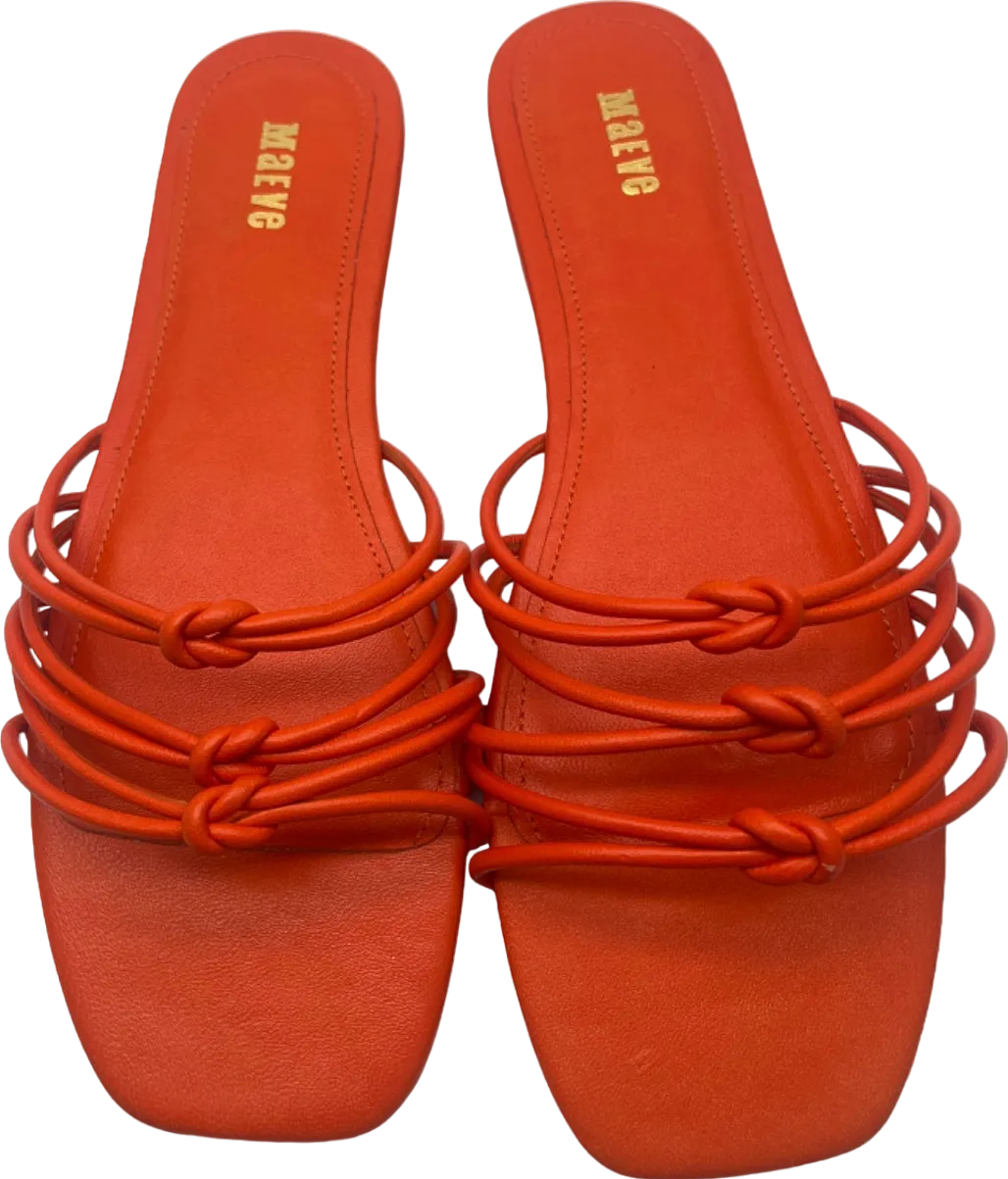 Anthropologie Maeve Orange Strappy Sandals UK 4