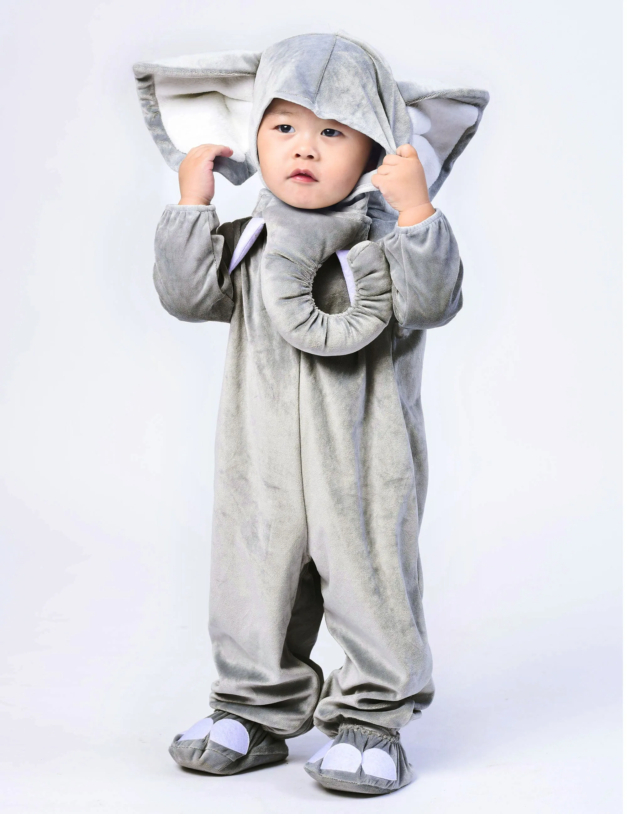 Baby Elephant Costume Animal Onesie Pajamas Cartoon Romper Boy Girl Outfit 6PCS