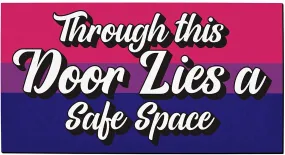 Bi Pride Bisexual Doormat Through This Door Lies A Safe Space Bi Gifts Decorative Doormat Bi