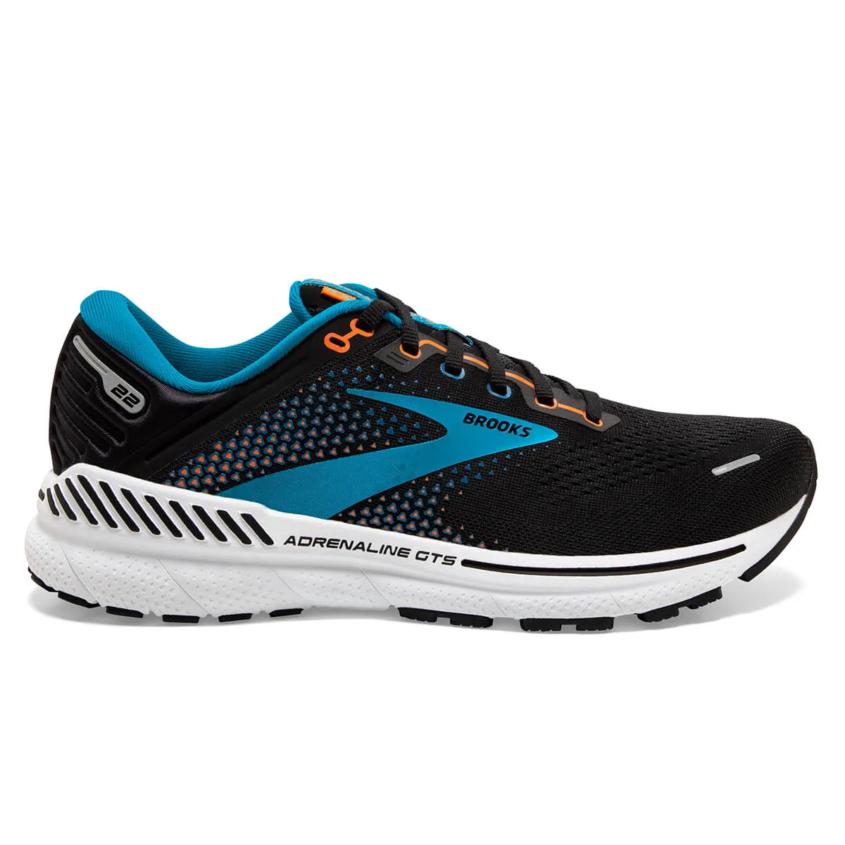 Brooks Adrenaline GTS 22 Mens | Black/blue/orange