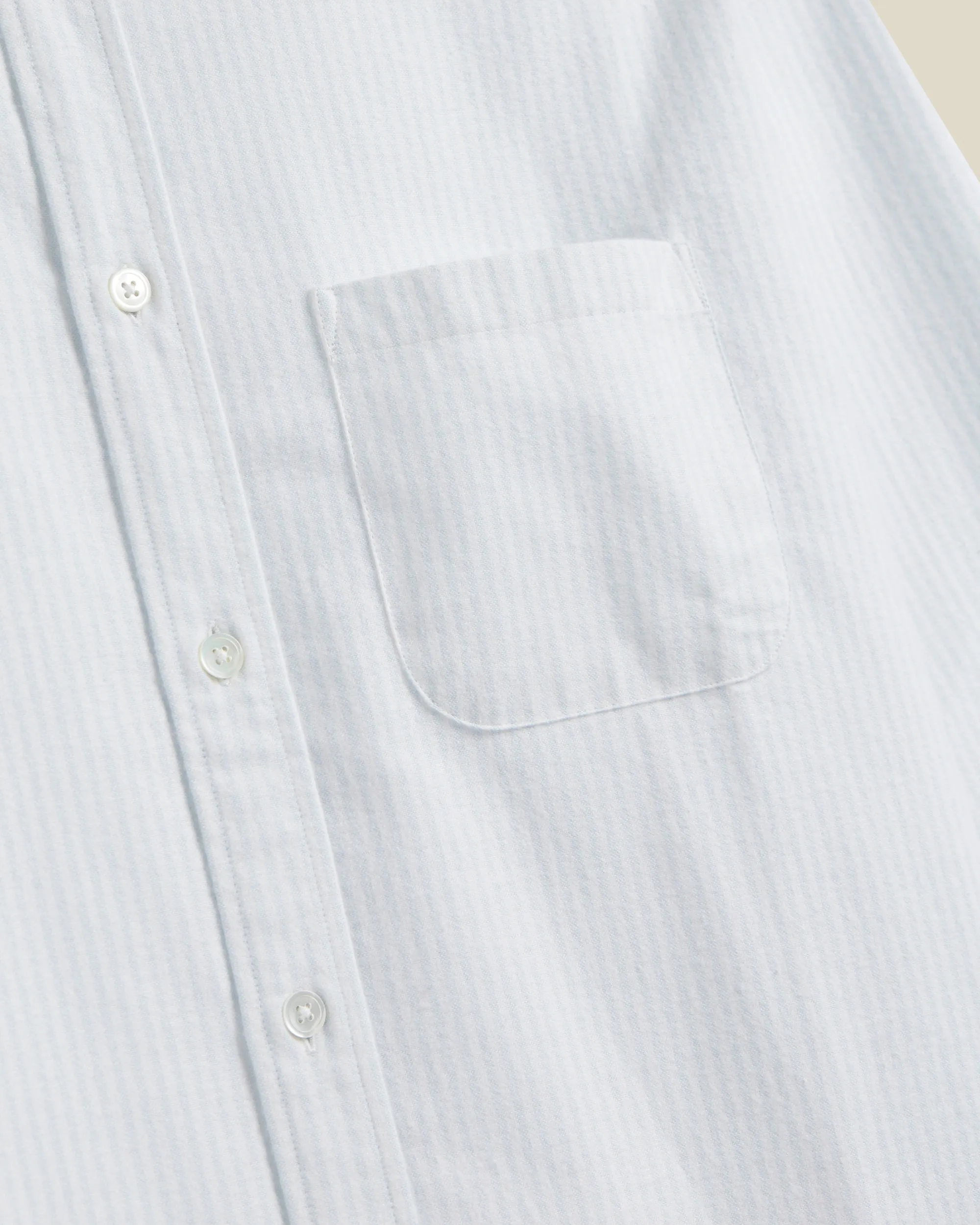 Brushed Oxford Stripe - Light Blue