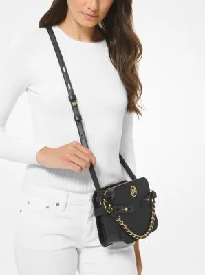 Carmen Large Saffiano Leather Crossbody Bag