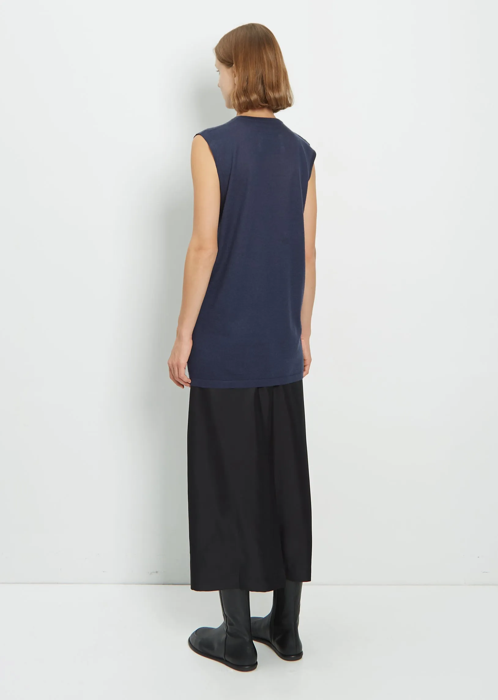 Cashmere Normal T-Shirt — Black Blue