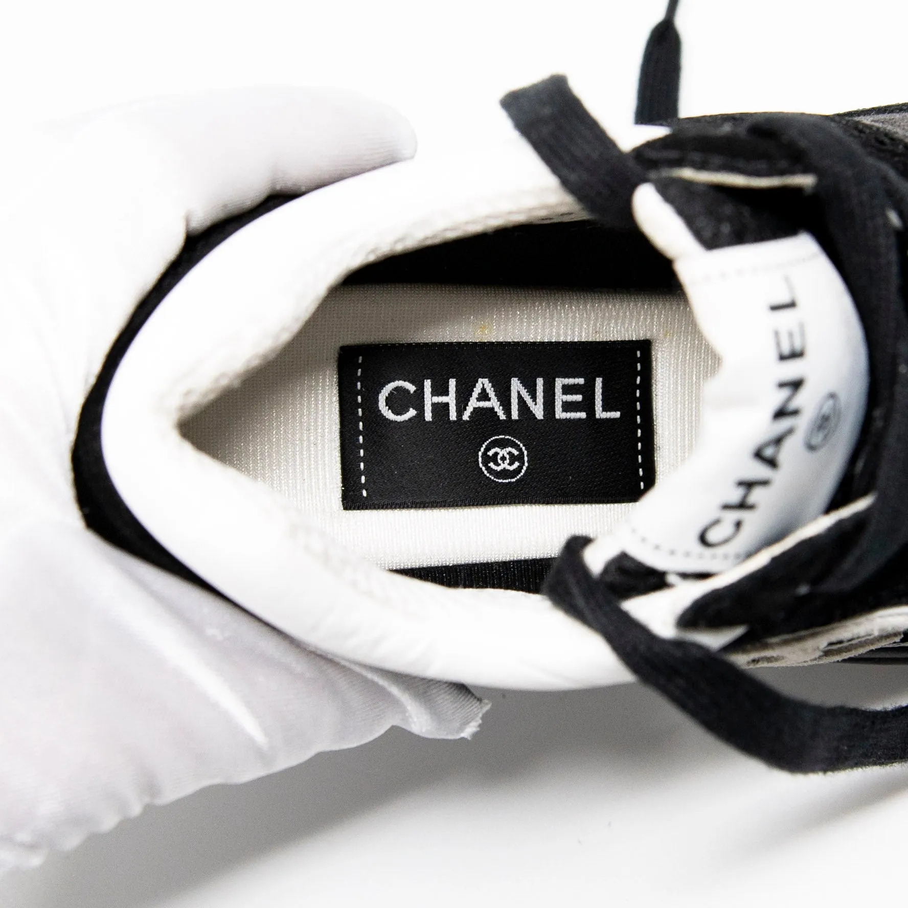 Chanel Black CC Sneakers