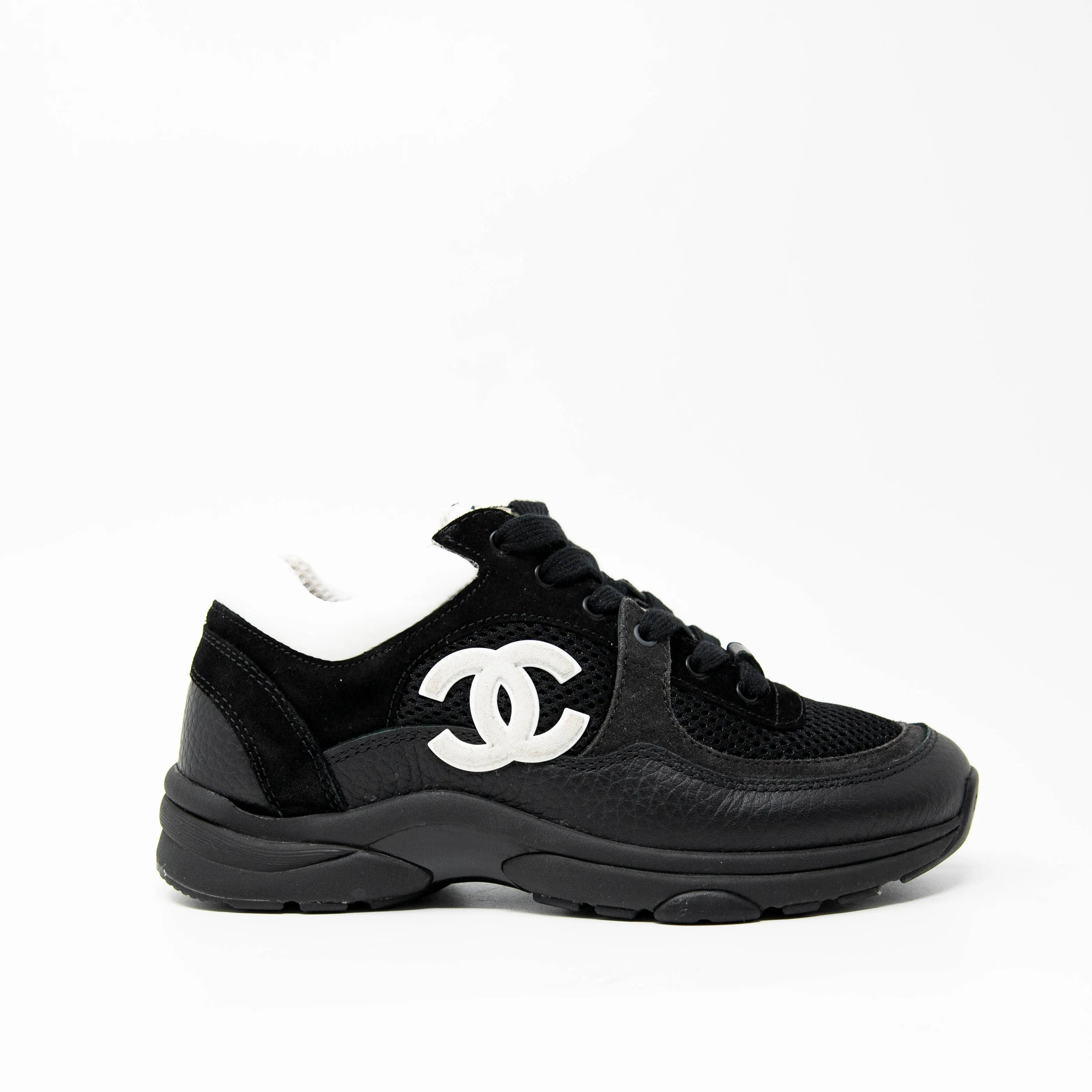 Chanel Black CC Sneakers