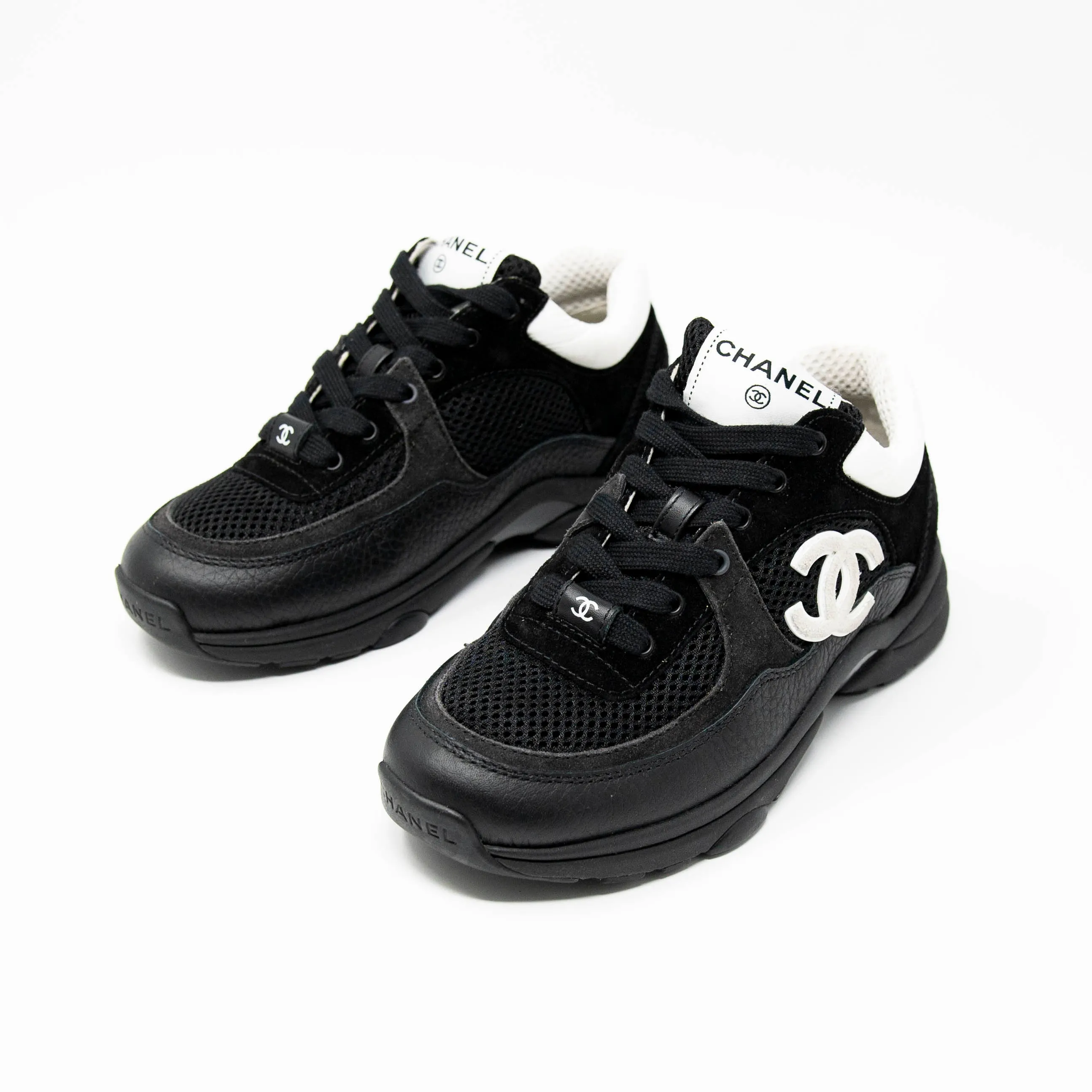 Chanel Black CC Sneakers