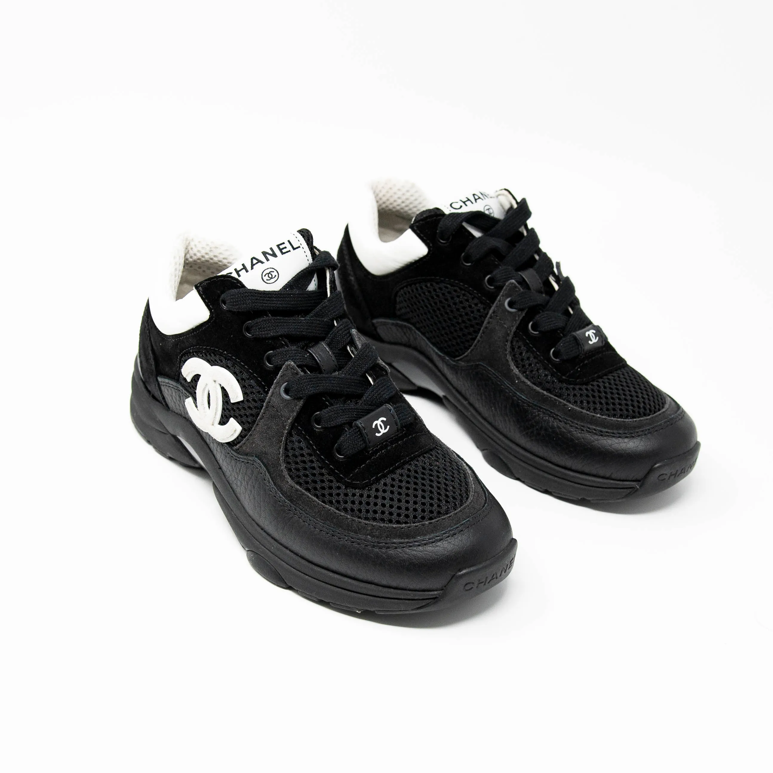 Chanel Black CC Sneakers