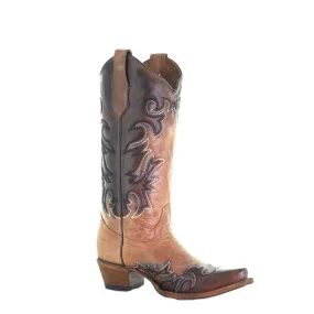 Circle G by Corral Ladies Shedron & Chocolate Embroidered Boots L5665