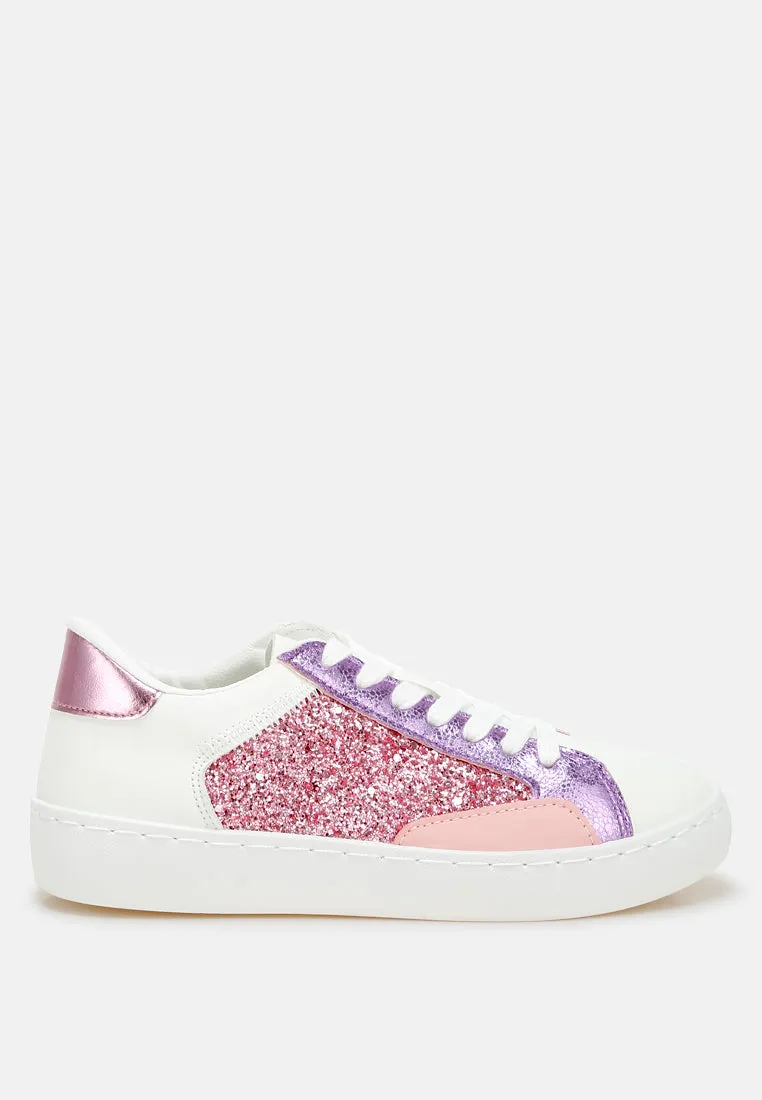 Cosmolight Glitter Faux Leather Sneakers