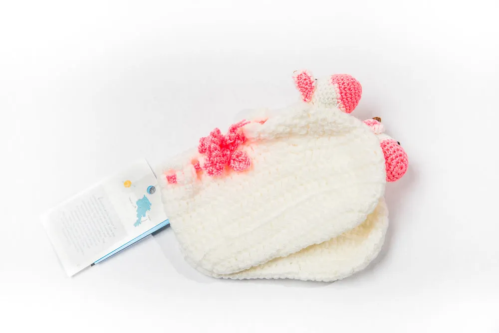 Crocheted Baby Booties "Cow"