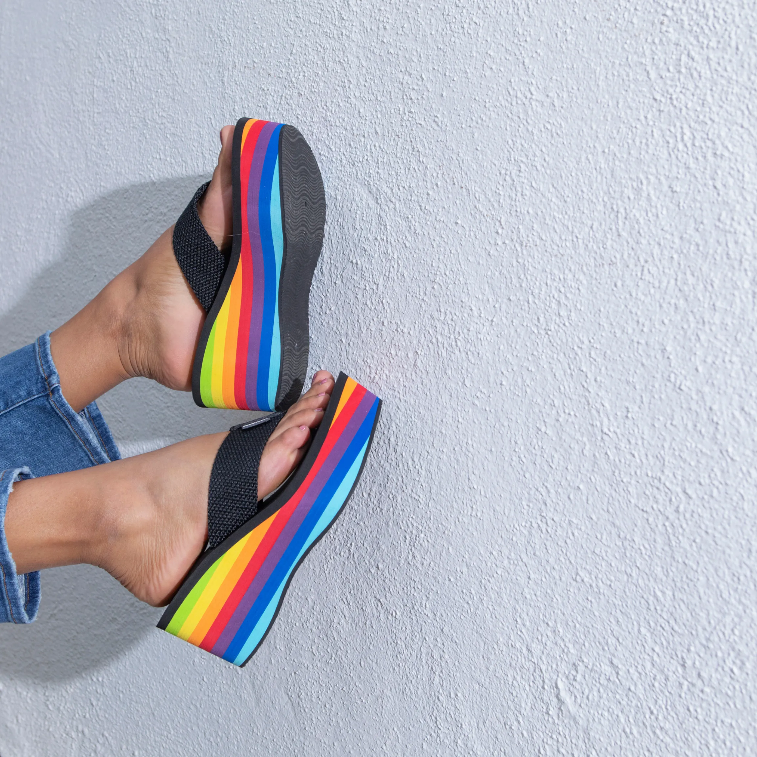 Crush Rainbow Platform Flip-Flops