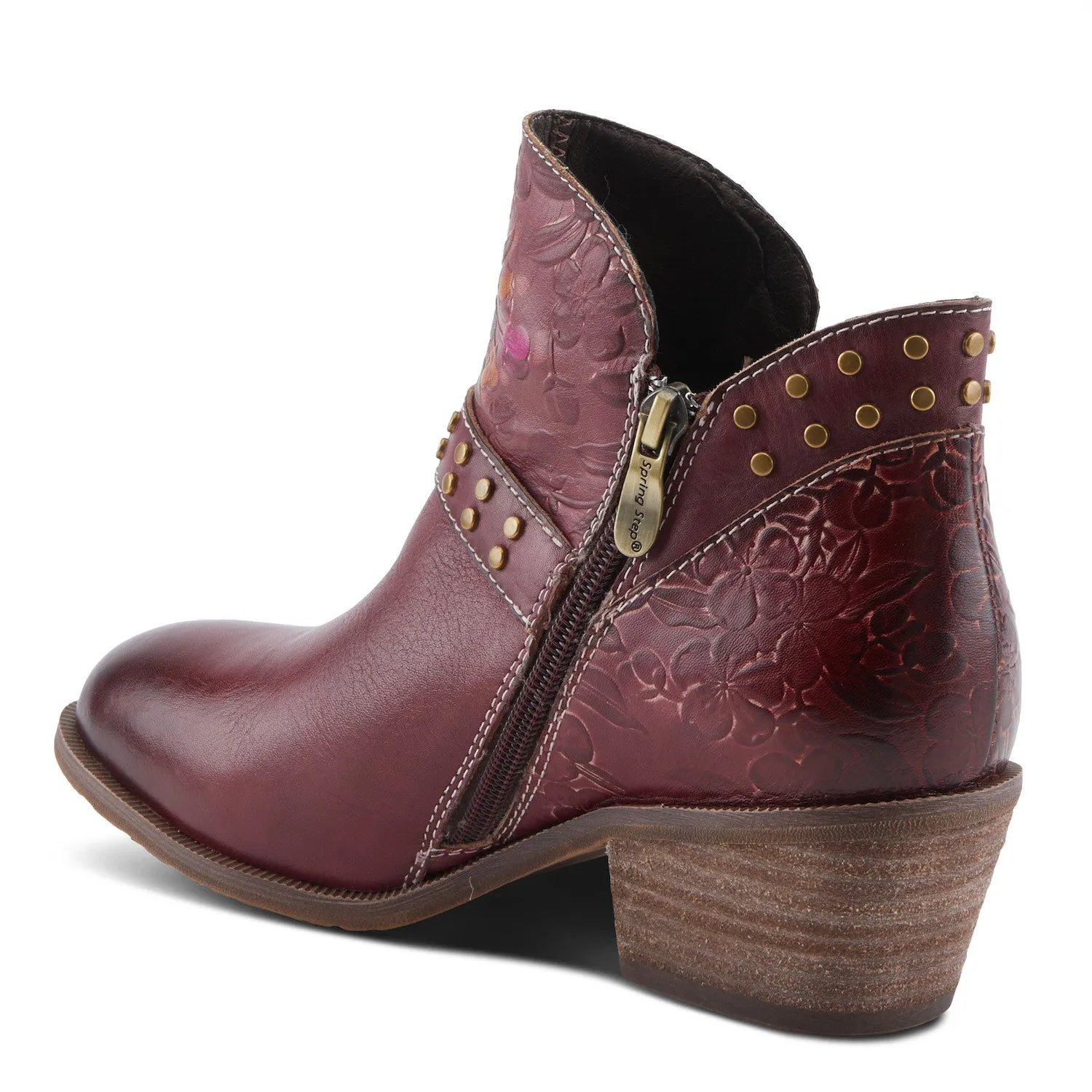 DaintyLady Floral Prairie Boot in Bordeaux Multi