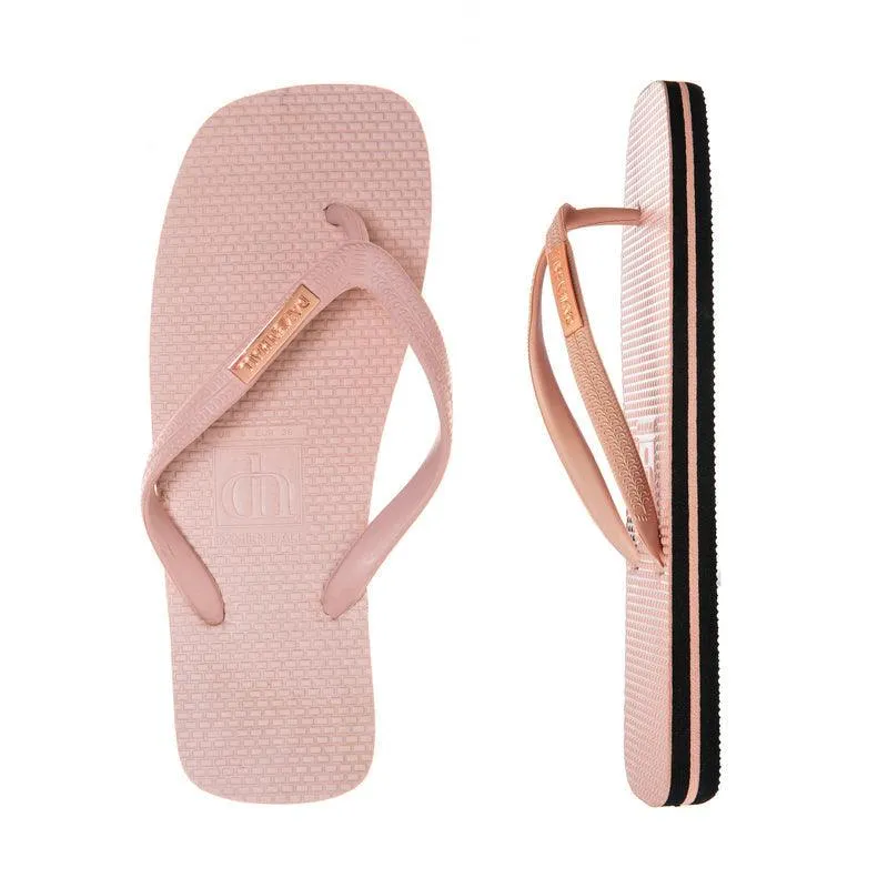 Damien Hall Original Signature Gold Badge Thongs - Flip Flops