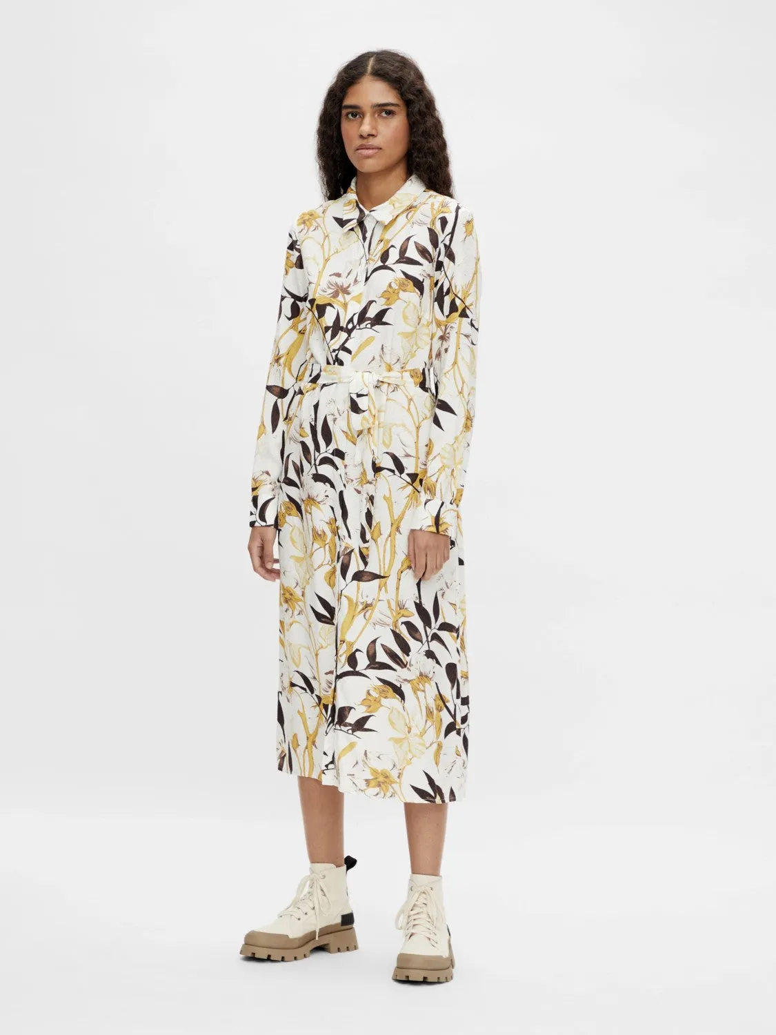 Dina Shirt Dress (Cloud Dancer)