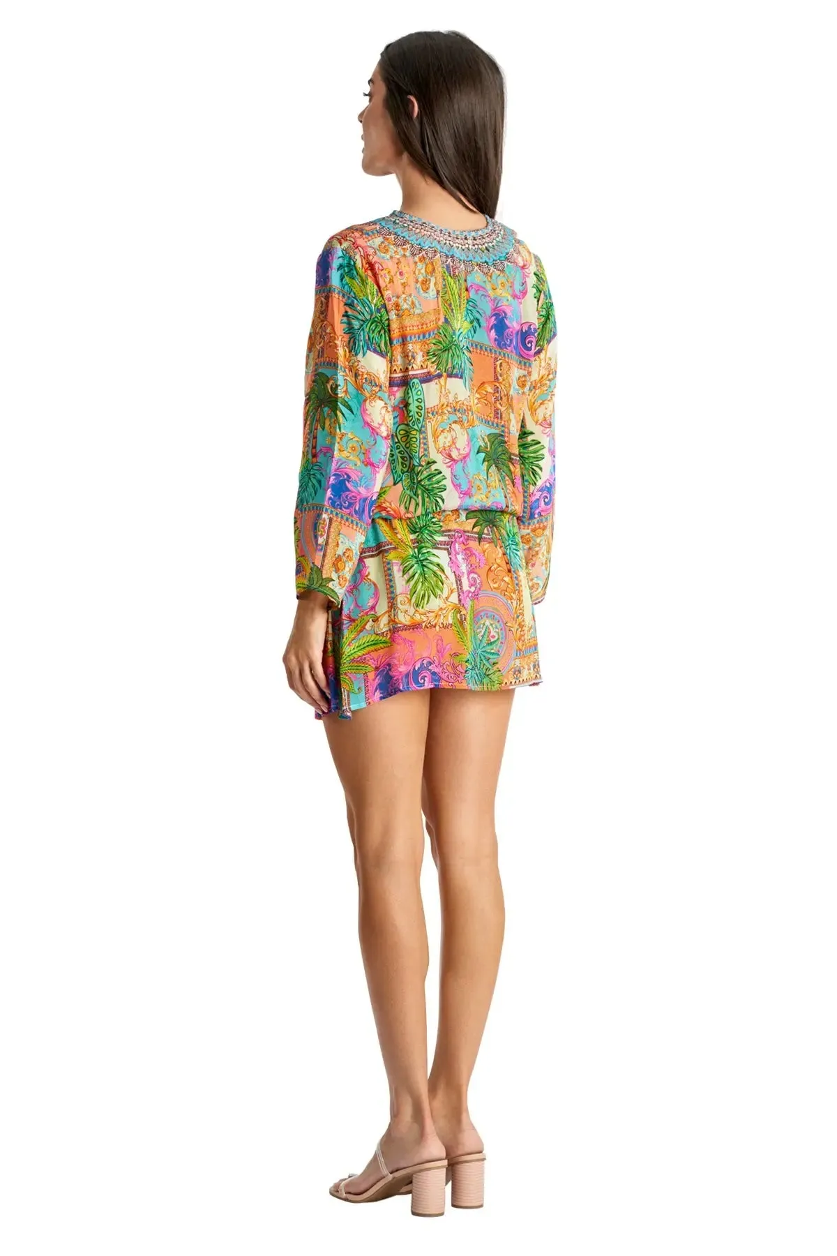 Drawstring Tunic Resort Dress