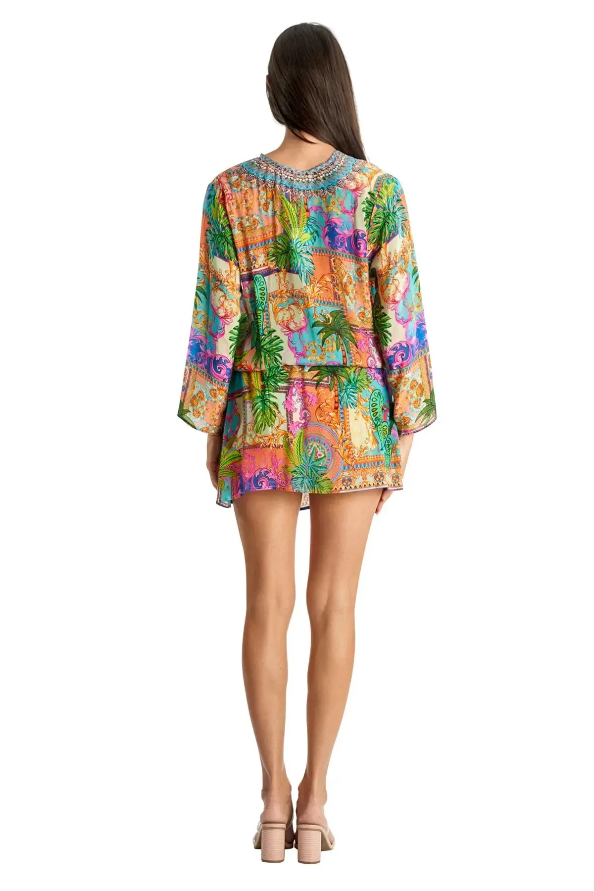 Drawstring Tunic Resort Dress