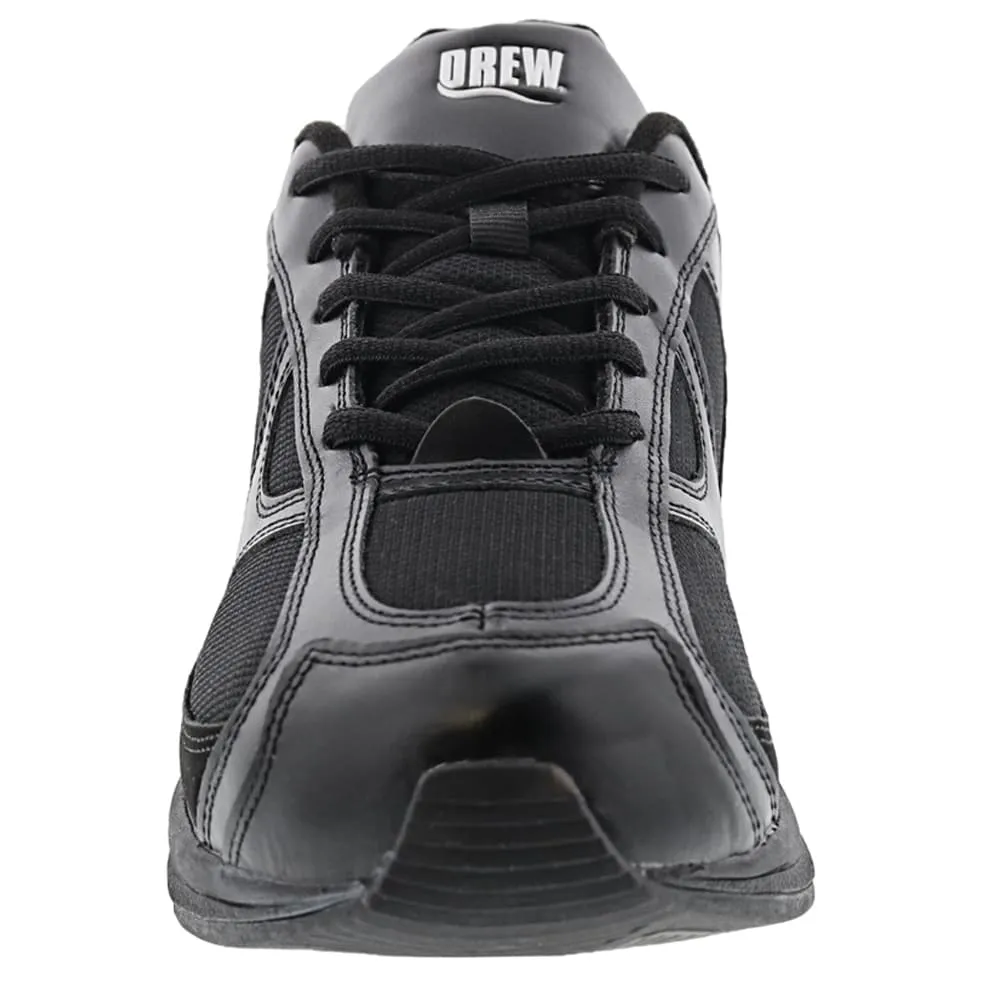 Drew Men's Surge Leather Athletic Shoes Black Mesh