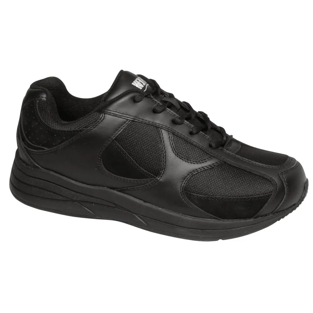 Drew Men's Surge Leather Athletic Shoes Black Mesh