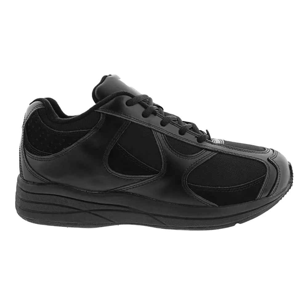 Drew Men's Surge Leather Athletic Shoes Black Mesh