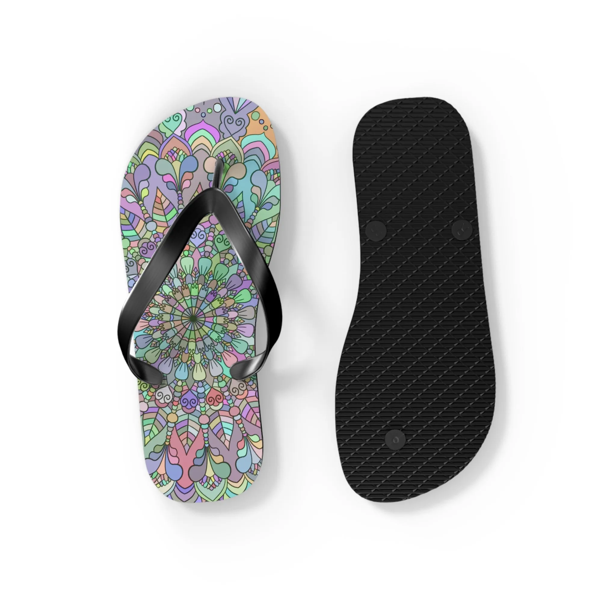 Flip Flops, Mandala Art Hand Drawn