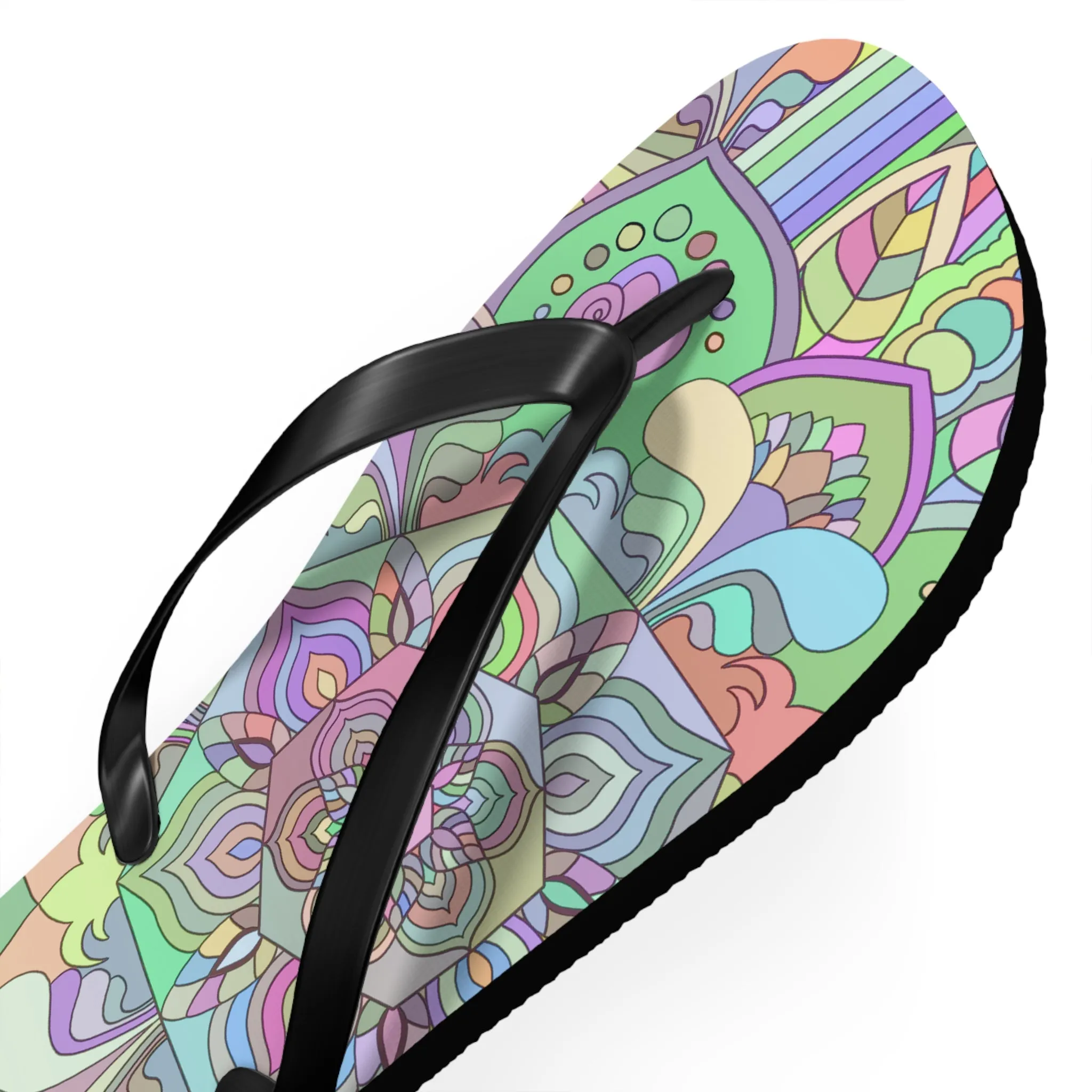 Flip Flops, Mandala Art Hand Drawn