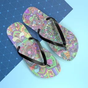 Flip Flops, Mandala Art Hand Drawn