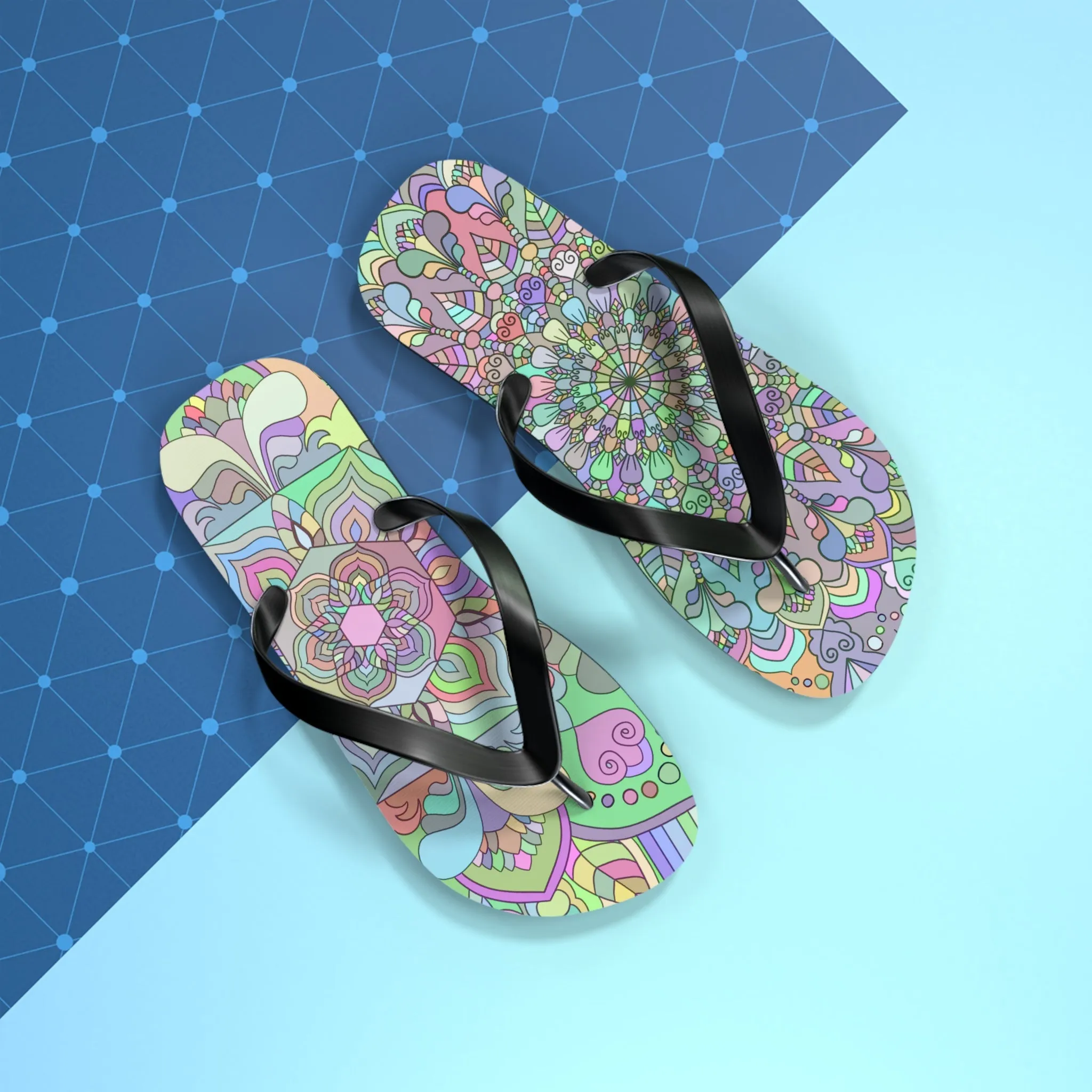 Flip Flops, Mandala Art Hand Drawn