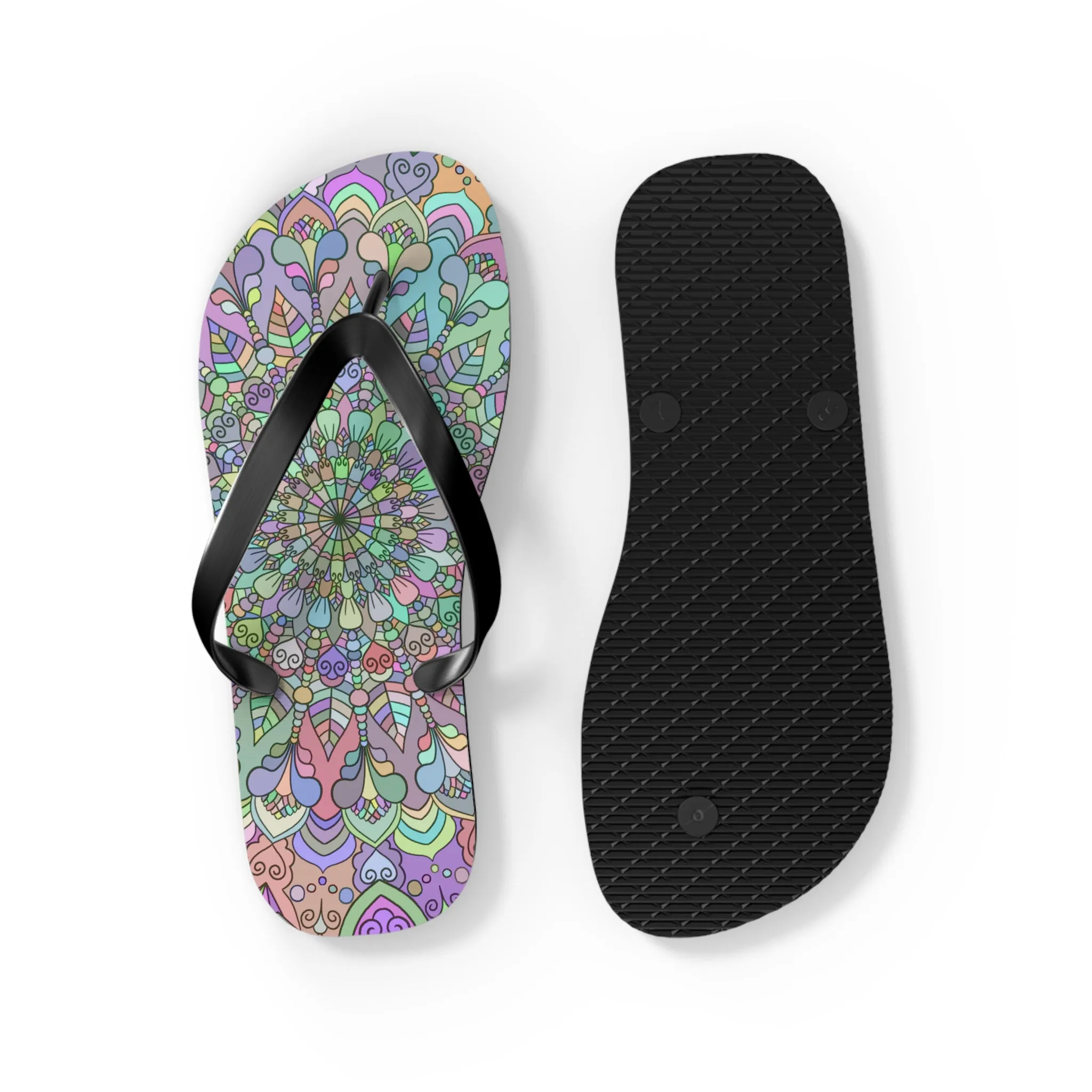 Flip Flops, Mandala Art Hand Drawn