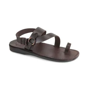 Gabriel - Leather Toe Loop Sandal | Brown