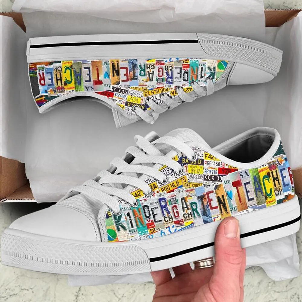 Kindergarten Teacher Shoes License Plate Shoes for Mens, Teacher Shoes, Low Top Sneakers