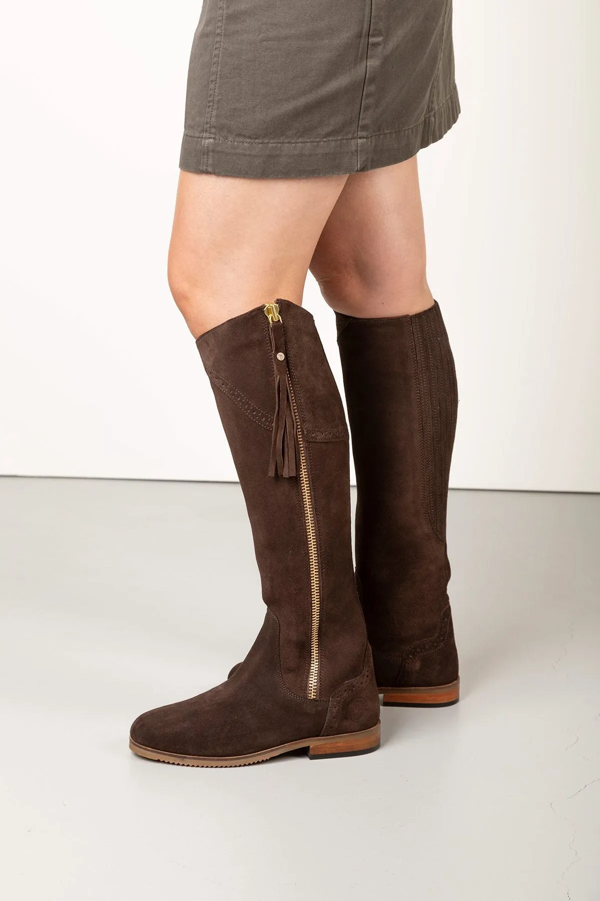 Ladies Suede Spanish Riding Boots - Rievaulx