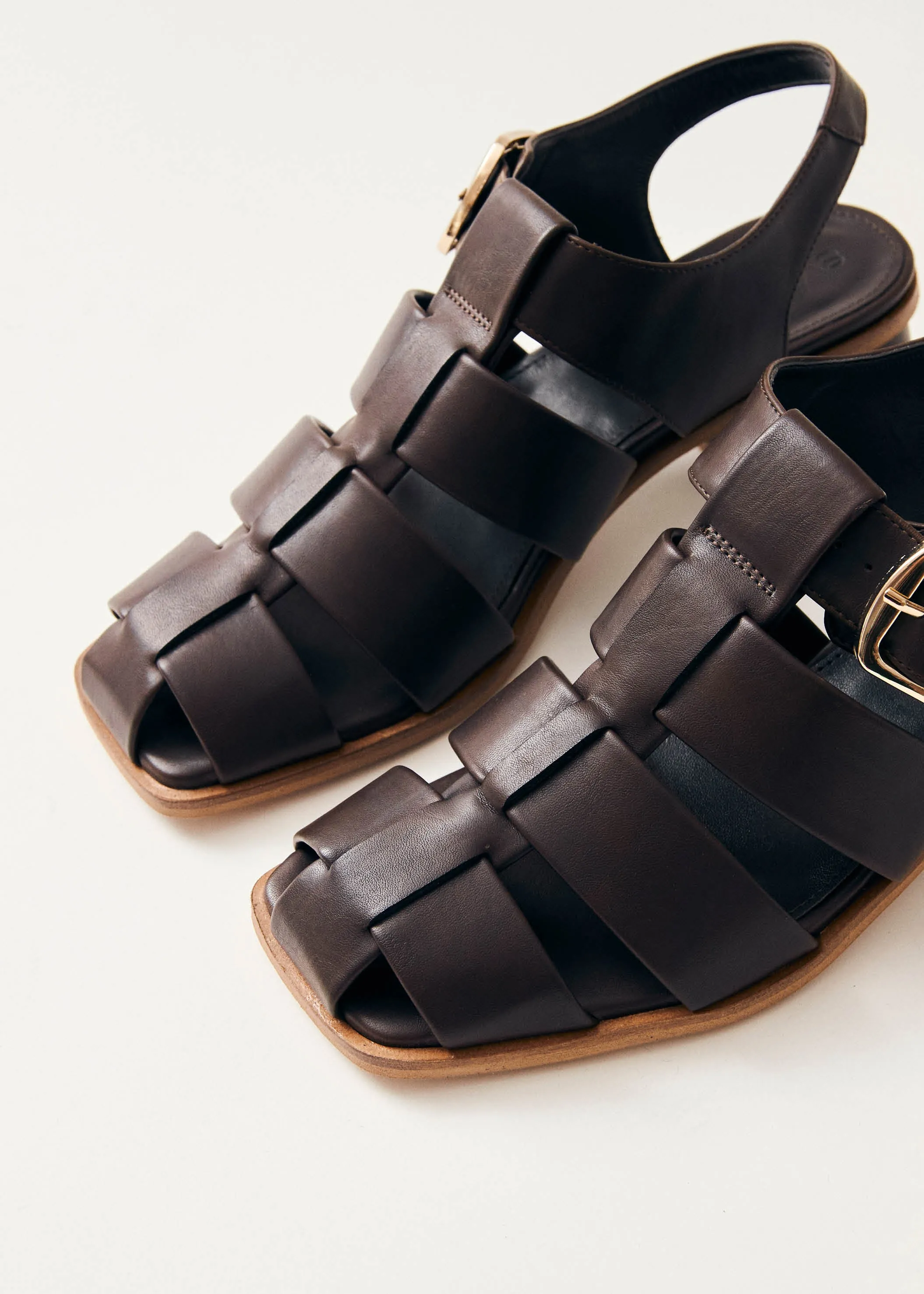 Leona Brown Vegan Leather Sandals