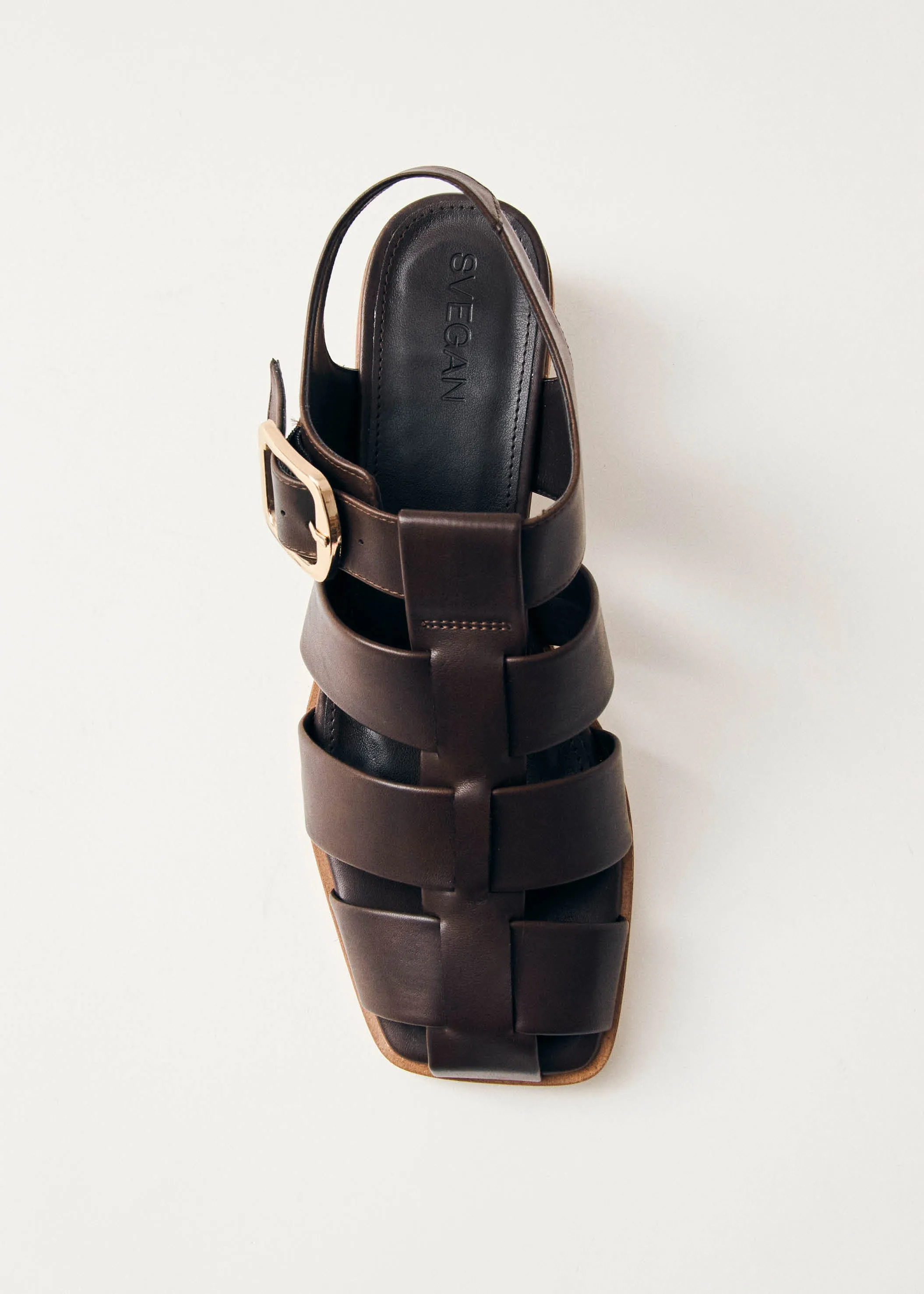 Leona Brown Vegan Leather Sandals