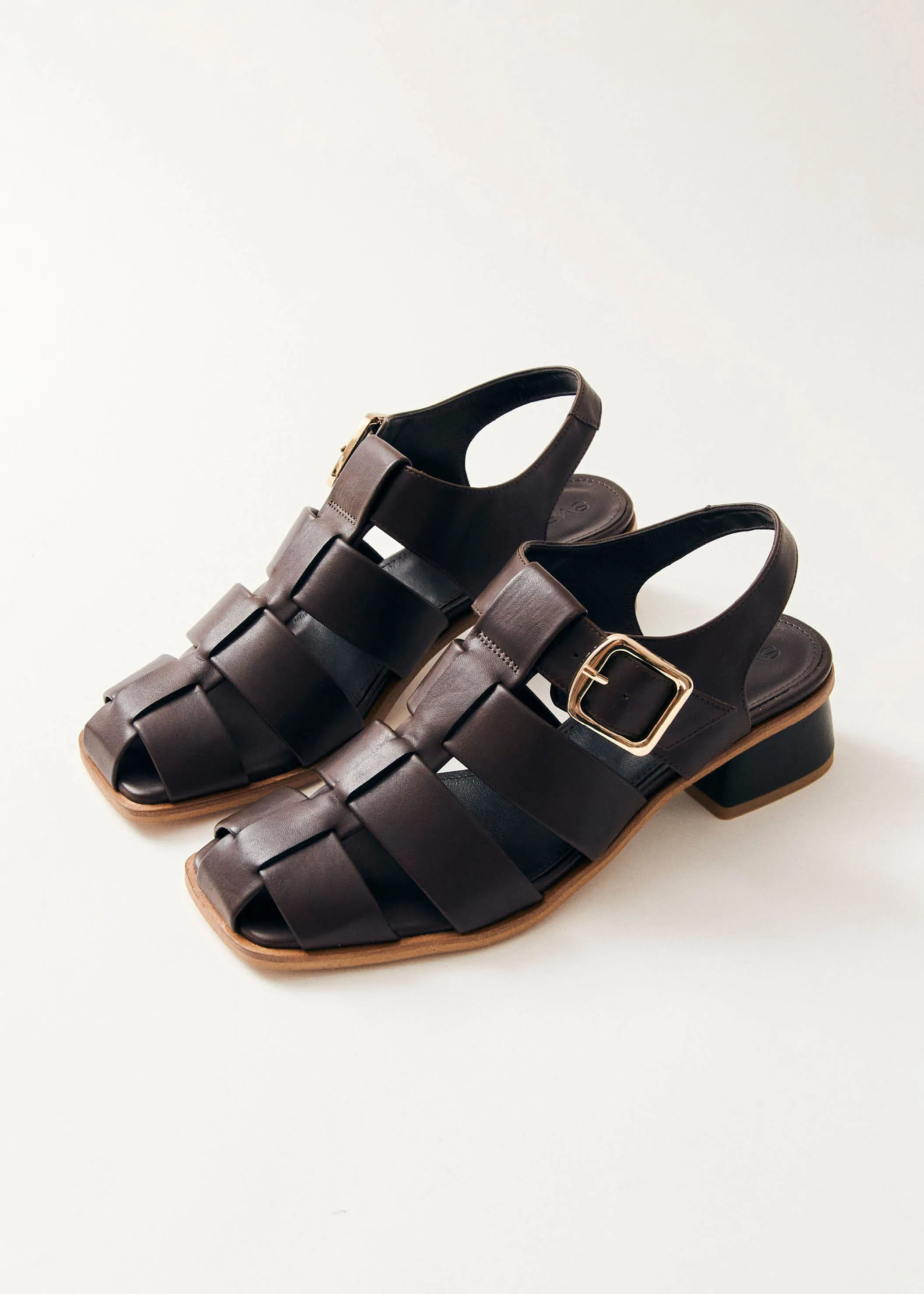 Leona Brown Vegan Leather Sandals