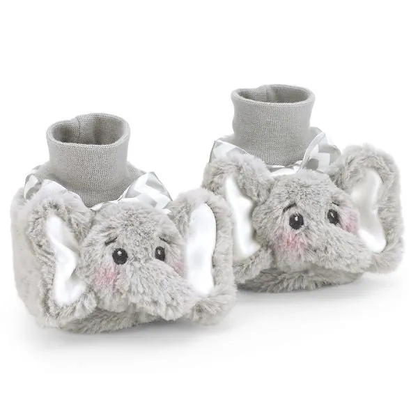 Lil' Spout Gray Elephant Sock Top Slipper Booties