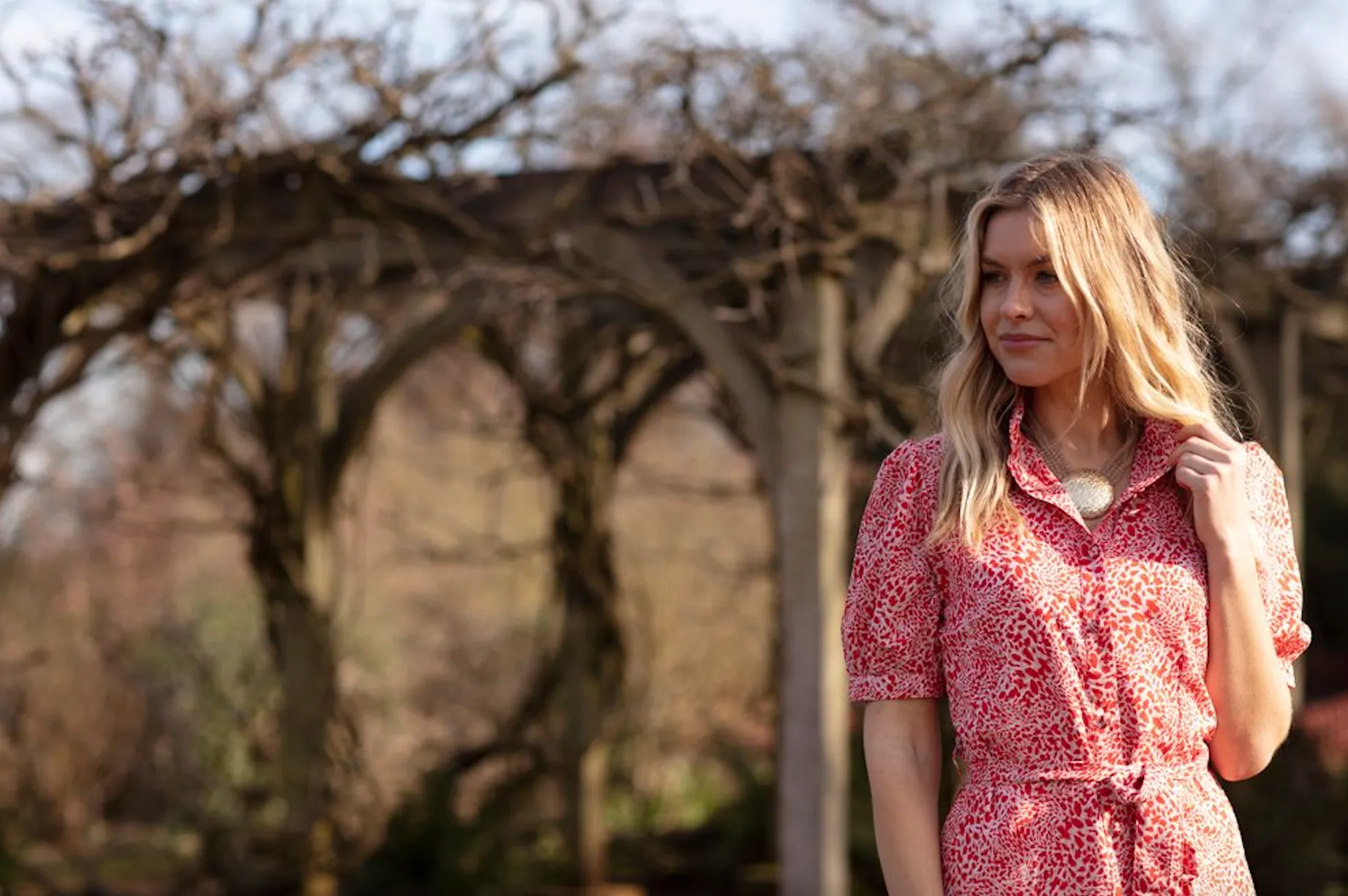 Maddie Dress Orange Animal Print