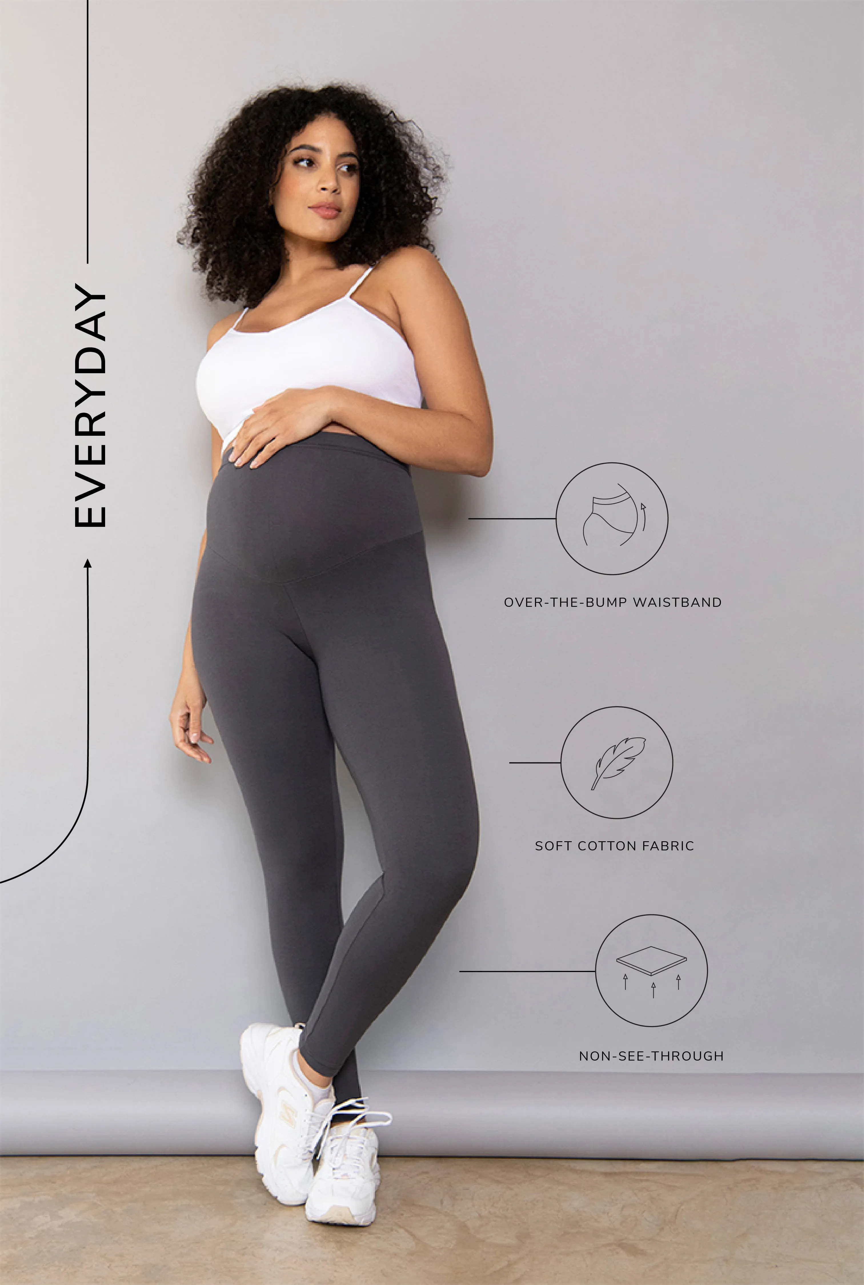 Maternity Everyday Leggings - Odyssey Grey