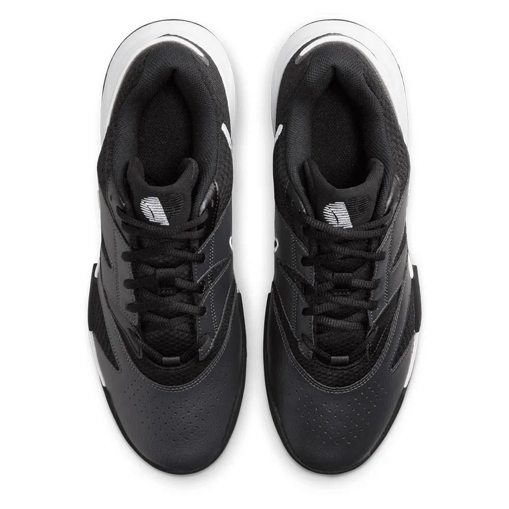 Men's Court Lite 4 Tennis Shoes Black and White