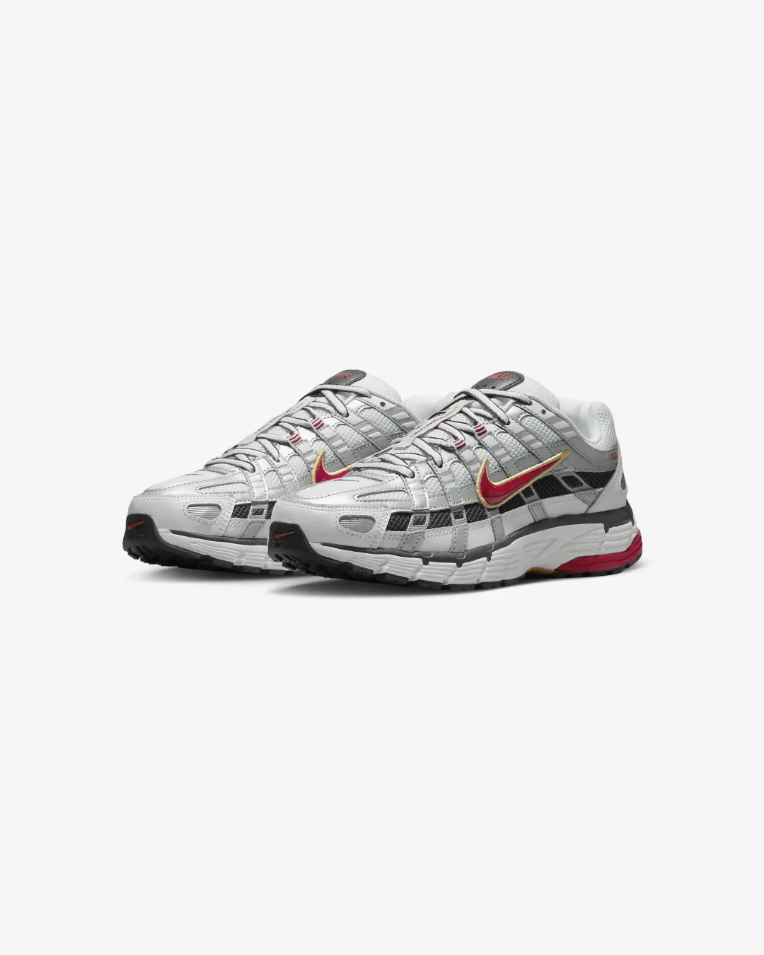 Nike P-6000 White Varsity Red Sneakers