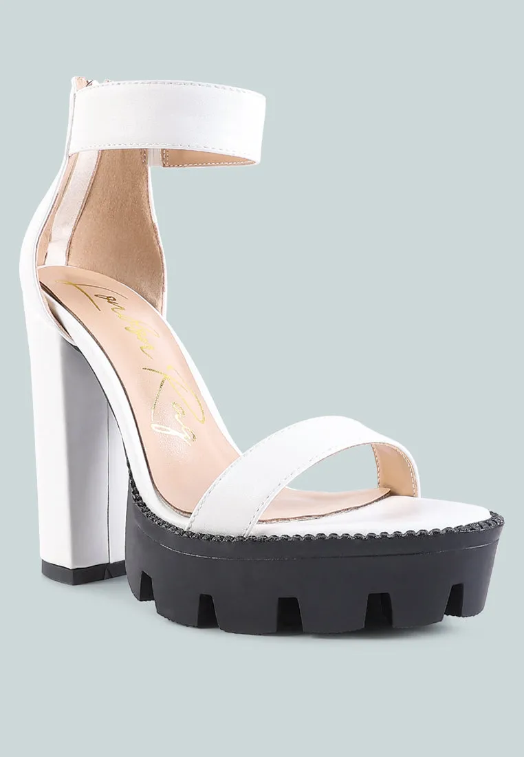 Rattle Chunky High Block Heel Sandals