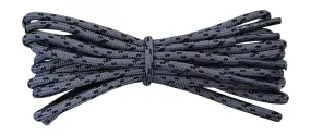 Round 3 mm Shoelaces Grey with Black flecks for walking shoes or trainers