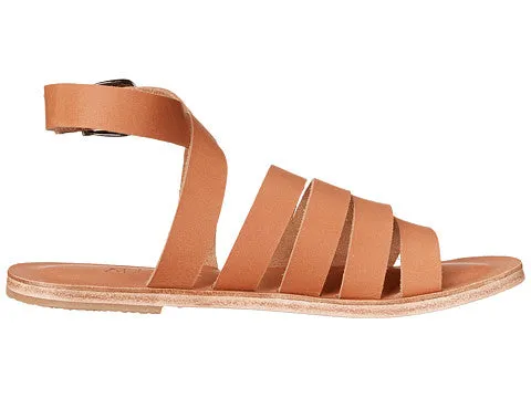 Santa Monica Blvd - Cross Anklet Buckle Sandals | Tan