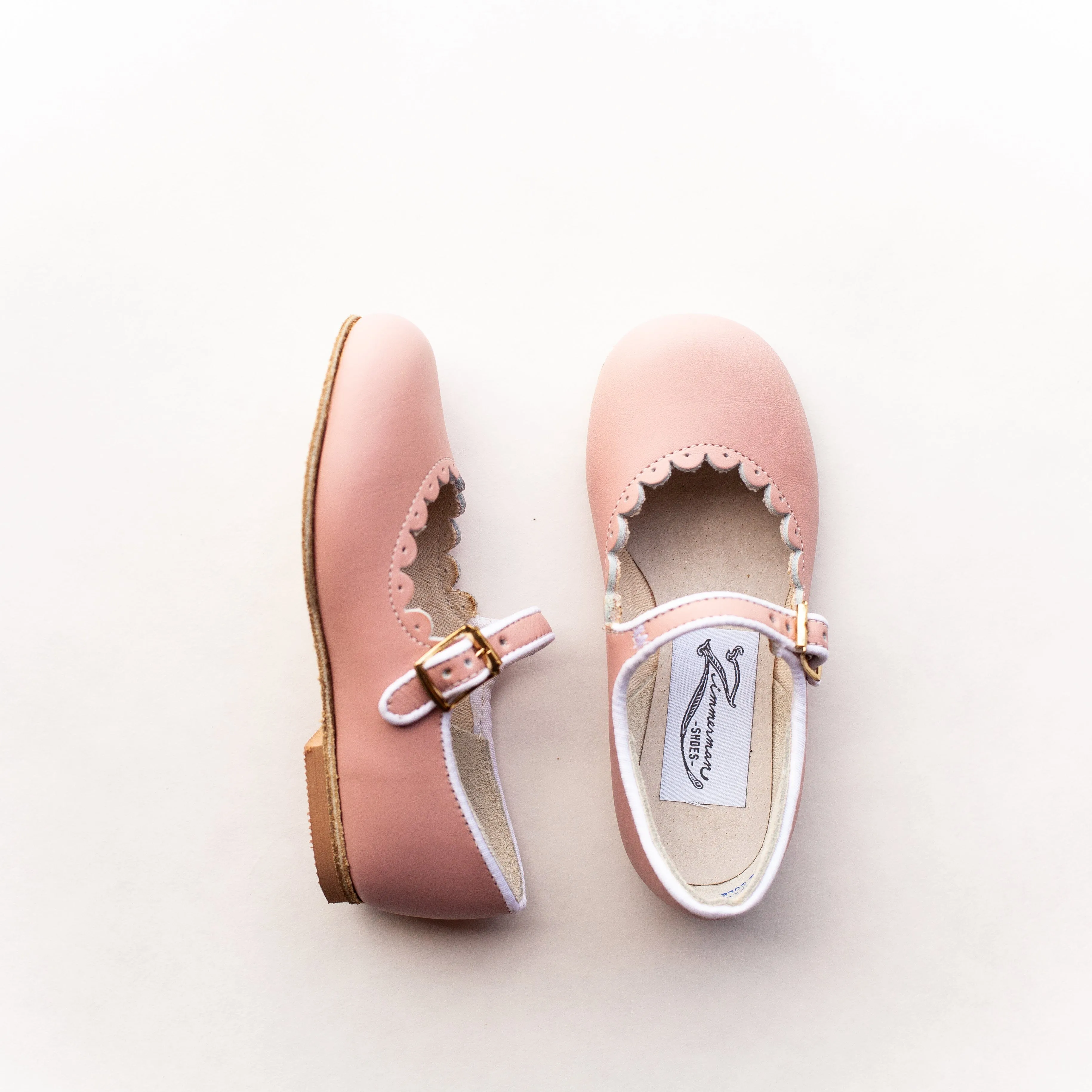 Scalloped Mary Jane | Blush Pink