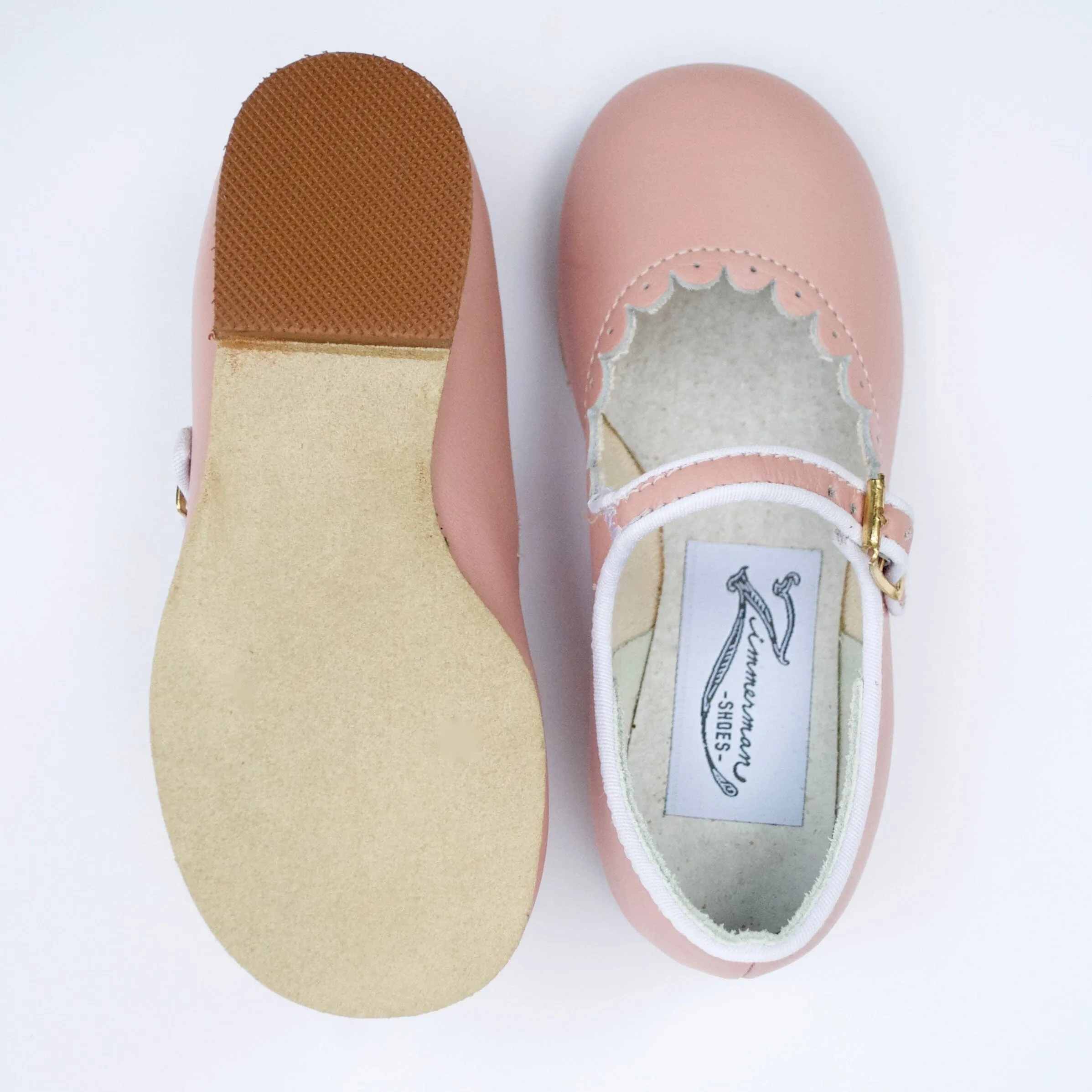 Scalloped Mary Jane | Blush Pink