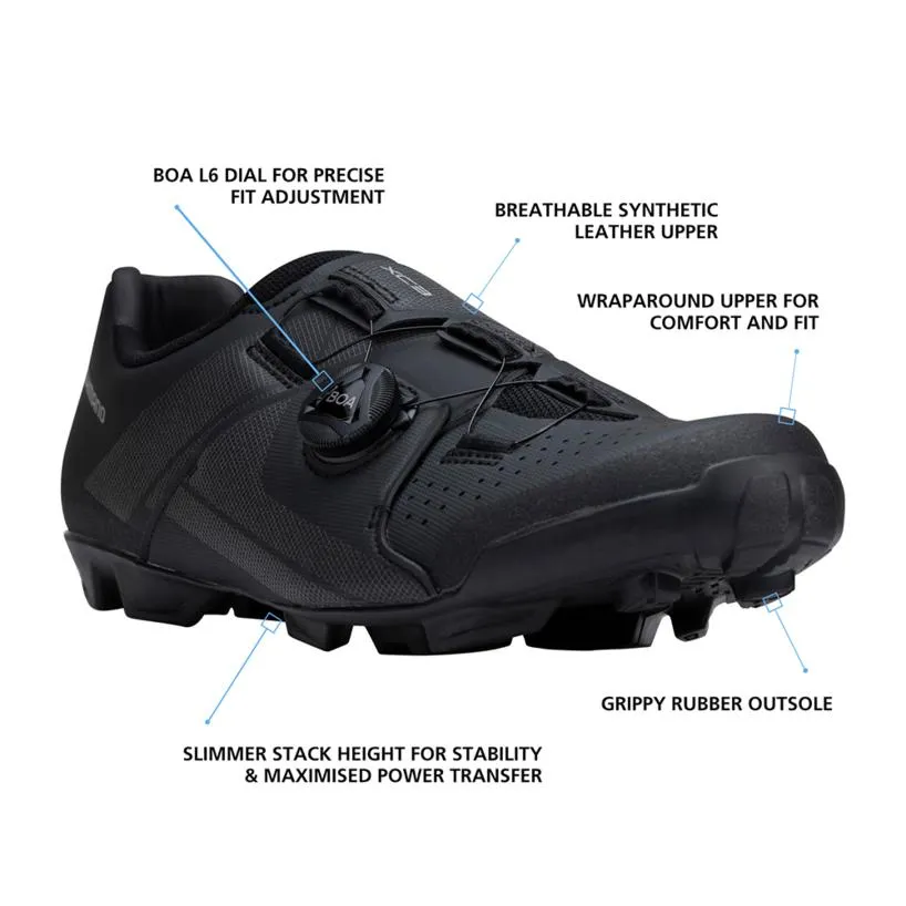 SH-XC300E Men's Wide Mountain Bike Shoes