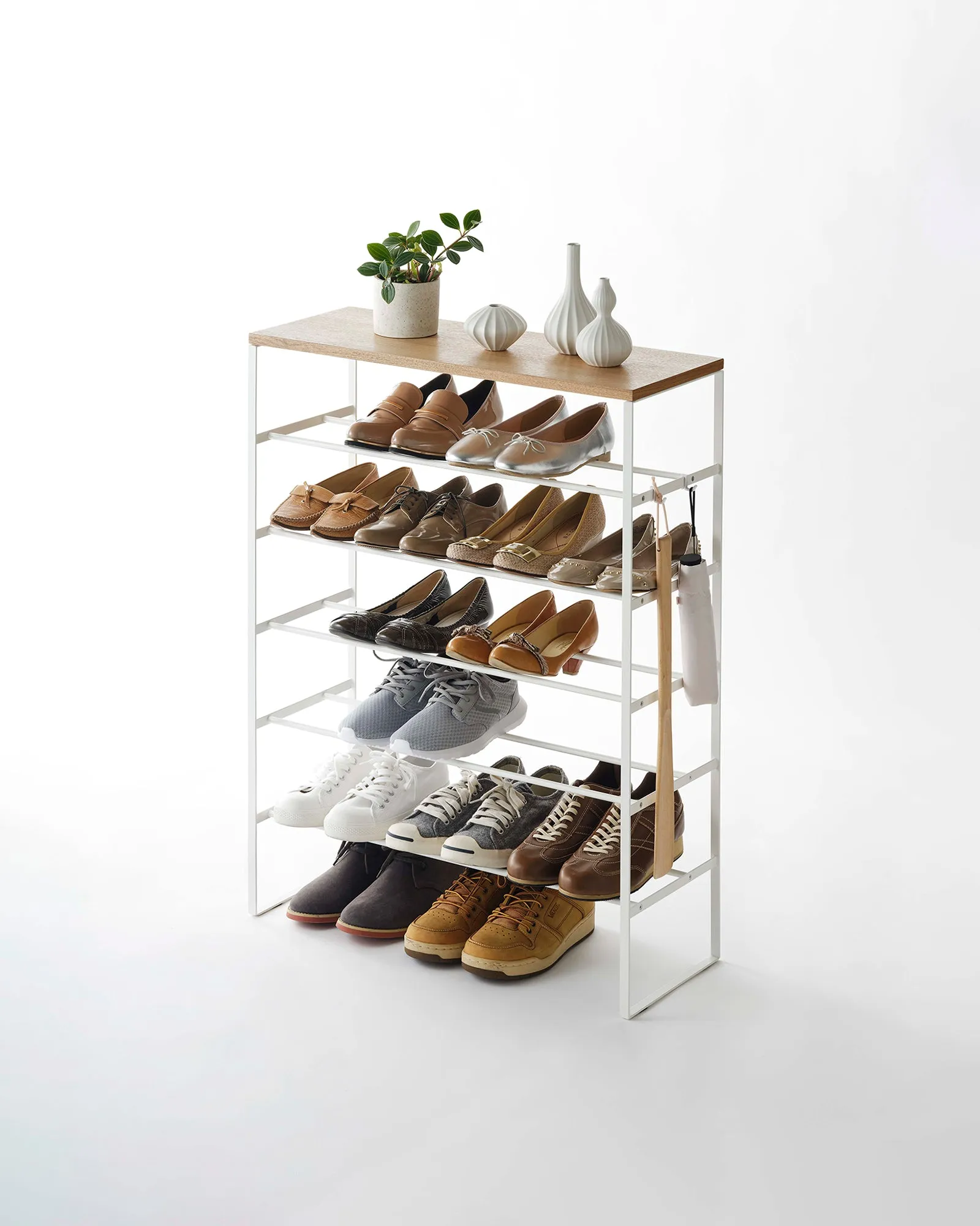 Six-Tier Shoe Rack (34" H)  - Steel