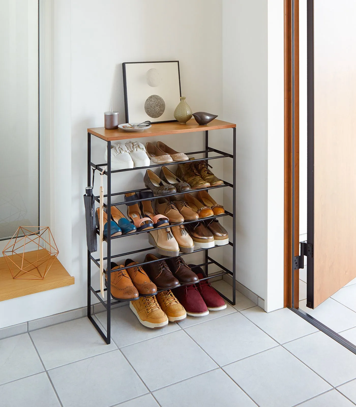 Six-Tier Shoe Rack (34" H)  - Steel